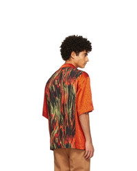 Vivienne Westwood Orange Flames Print Francis Shirt