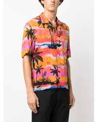 Palm Angels Palm Tree Print Bowling Shirt