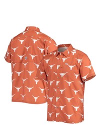 Columbia Texas Orange Texas Longhorns Super Slack Tide Omni Shade Button Up Shirt In Burnt Orange At Nordstrom