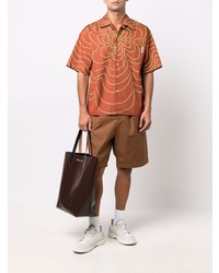 Marni Wavy Pattern Bowling Shirt