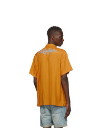 DOUBLE RAINBOUU Yellow West Coast Short Sleeve Shirt