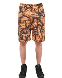 Butterfly Printed Techno Canvas Shorts
