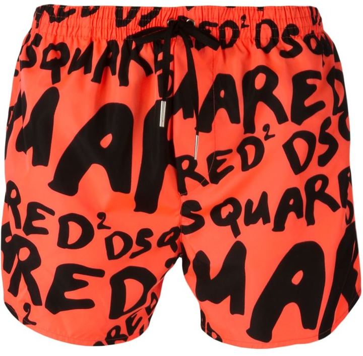DSQUARED2 Logo Swim Shorts, $307 