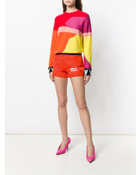MSGM Front Printed Shorts