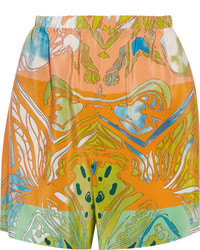 Emilio Pucci Printed Silk Shorts