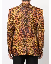 Roberto Cavalli Leopard Print Silk Blazer