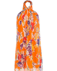 Polo Ralph Lauren Printed Silk Halter Neck Dress