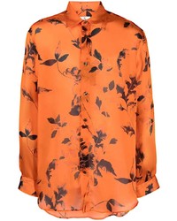 Etro Foliage Print Silk Shirt