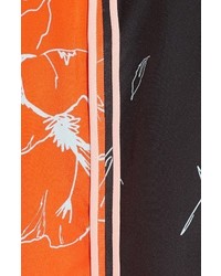 Diane von Furstenberg Colorblock Print Silk Maxi Dress