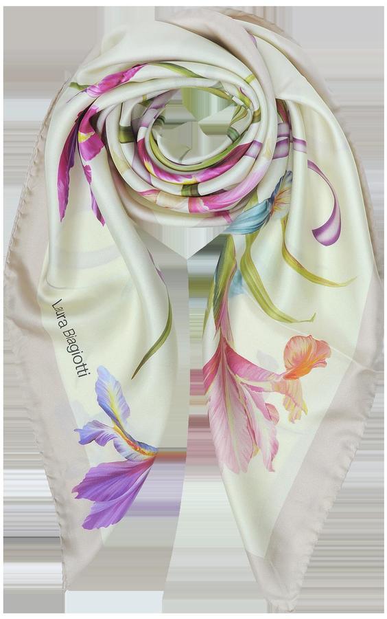 Forzieri White Solid Silk Scarf at FORZIERI