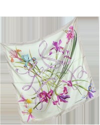 Laura Biagiotti Floral Print Twill Silk Square Scarf