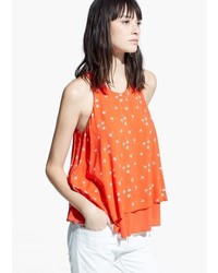 Mango Outlet Printed Double Layer Top