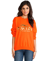 Orange Print Sweater