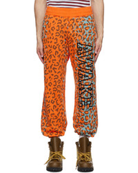 Awake NY Orange Cotton Lounge Pants