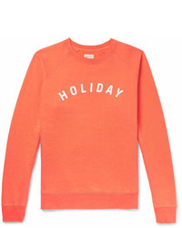 Orange Print Sweatshirt