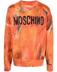 Moschino Crew Neck Logo Print Sweatshirt