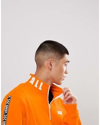 Vans Half Zip Tape Sweatshirt In Orange To Asos