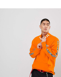 Vans Half Zip Tape Sweatshirt In Orange To Asos