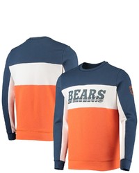 Junk Food Navyorange Chicago Bears Color Block Pullover Sweatshirt At Nordstrom