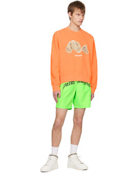 Palm Angels Orange Bear Sweatshirt