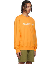 Helmut Lang Orange Cotton Sweatshirt