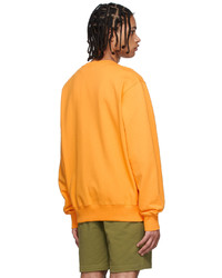 Helmut Lang Orange Cotton Sweatshirt