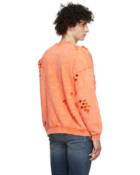 R13 Orange Fts Oversized Sweater