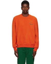 Ps By Paul Smith Orange Happy Sweatshirt