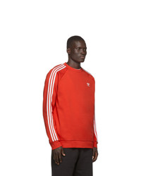 adidas Originals Red 3 Stripes Sweatshirt