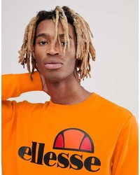 Ellesse Sweat With Large Chest Logo In Orange