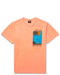 Stussy Stssy Eventide Printed Cotton Jersey T Shirt