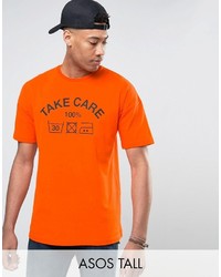 Asos Tall Oversized T Shirt With Take Care Print