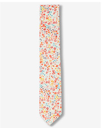 Express Small Floral Print Slim Liberty Fabric Cotton Tie