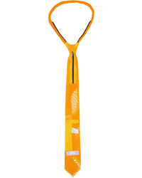 ERL Yellow Orange Zipper Tie