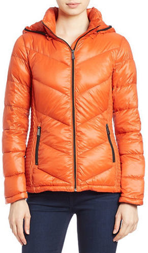 michael kors orange puffer jacket