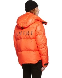 Amiri Orange Down Puffer Jacket