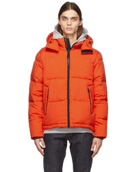 The Very Warm Orange Hooded Puffer Jacket