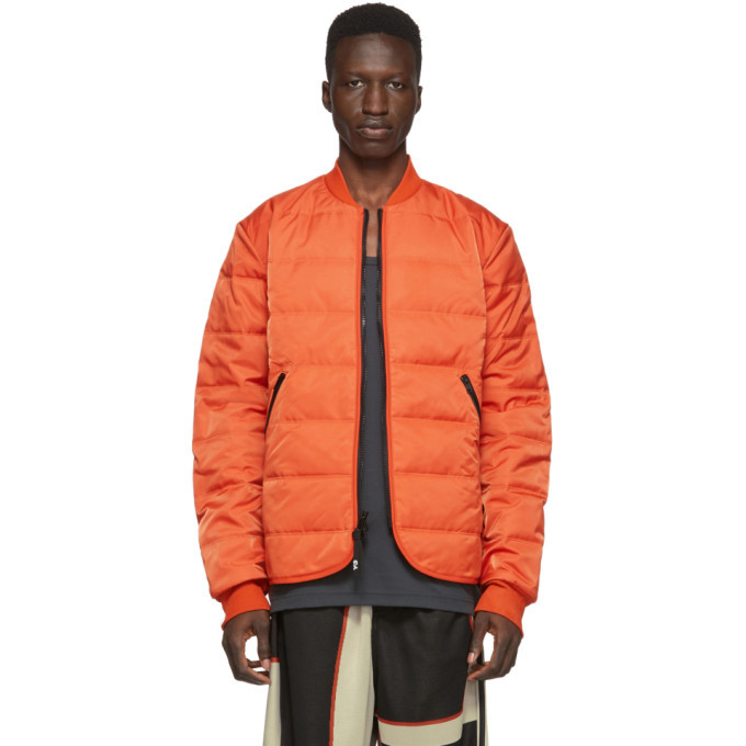 Y-3 Orange Padded Liner Jacket, $230 | SSENSE | Lookastic