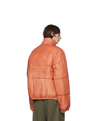 Our Legacy Orange Silk Walrus Puffa Jacket