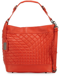 Orange Quilted Leather Bag