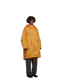 Undercover Orange Printed Rain Coat