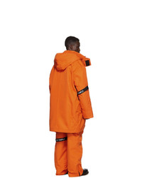 Raf Simons Orange Templa Edition Oversized Wadded Ski Coat