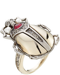 Alexander McQueen Embellished Beetle Ring