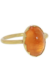 Annette Ferdinandsen Mandarin Garnet Egg Ring Yellow Gold