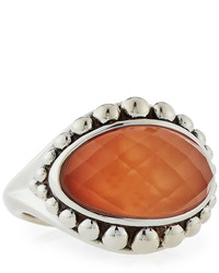 Lagos Maya East West Carnelian Doublet Dome Ring Size 7