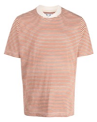 Orange Ripped Crew-neck T-shirt