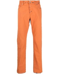 Orange Ripped Jeans