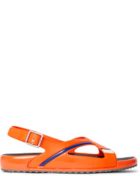Prada Rubber And Leather Sandals
