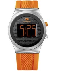 Hugo Boss 1512689 Digital Orange Collection Rubber Strap Watch