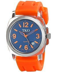 Tko Orlogi Unisex Tk508 Or Milano Plastic Case And Orange Rubber Strap Watch